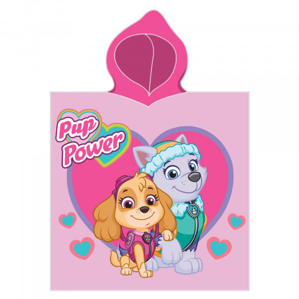 Paw Patrol Kinder Kapuzen Bade-Poncho Girl's Rosa 60x120 cm Bademantel Poncho
