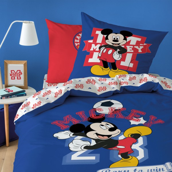 Mickey Mouse Fußball Bettwäsche Linon / Renforcé