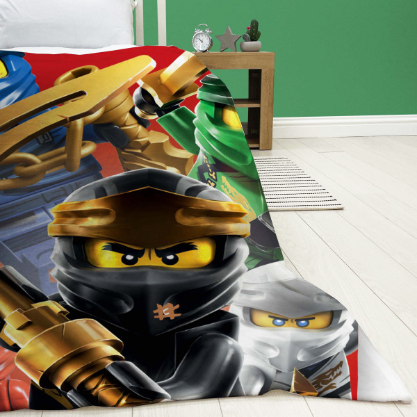 Lego Ninjago Decke Fighting 120x150 cm Kuscheldecke Wohndecke Fleecedecke