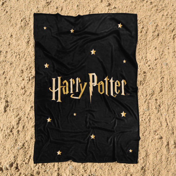 Harry Potter Decke Stars 130x170 cm Kuscheldecke Wohndecke Fleecedecke