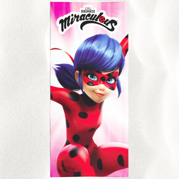Miraculous Ladybug Running 007 Badetuch 75 x 150 cm