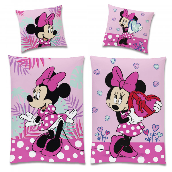 Minnie Mouse Herz Bettwäsche Biber / Flanell