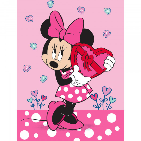 Kinderteppich Minnie Mouse Herz 100x133