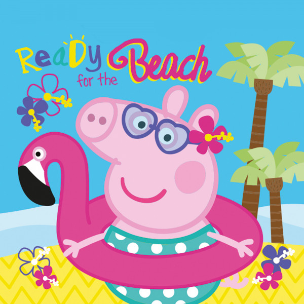 Peppa Wutz Pig Kinder Kapuzen Bade-Poncho Beach 60x120 cm Bademantel Poncho
