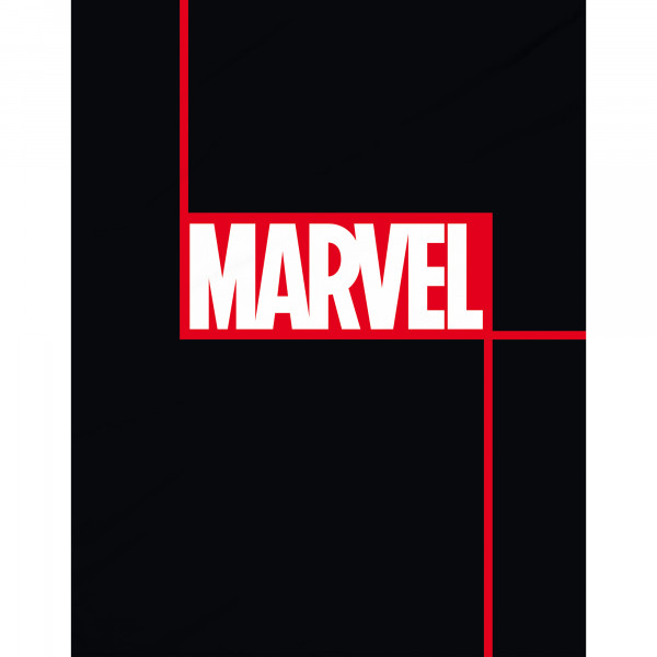 Marvel Decke Logo Schwarz 130x170